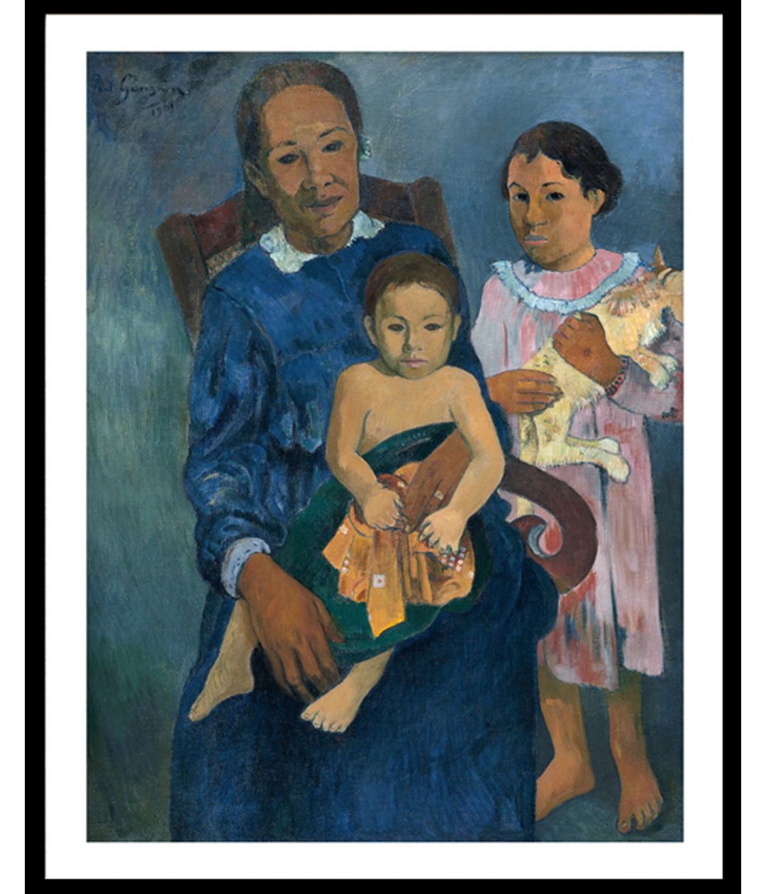 paul gauguin paining - Polynesian Woman with Children