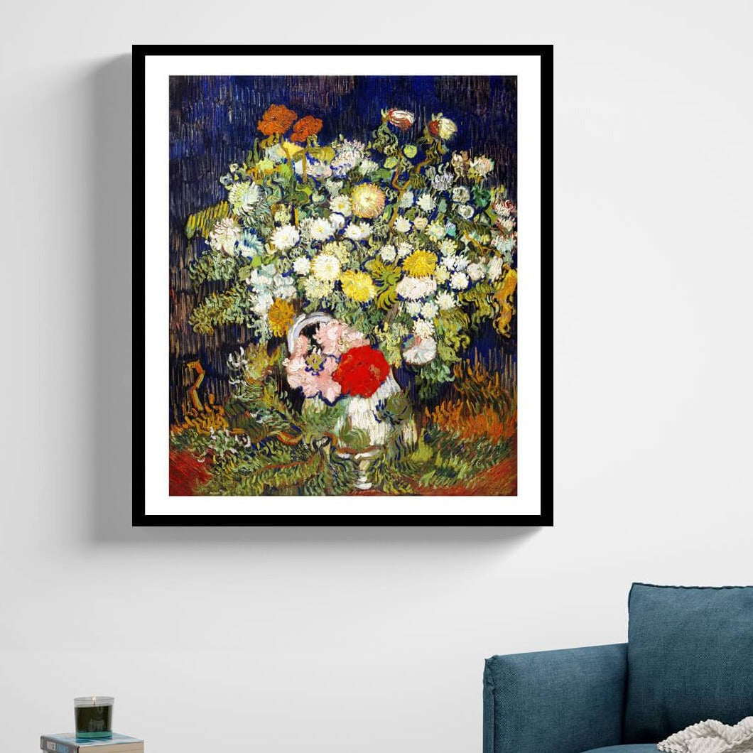 Bouquet of Flowers in a Vase Vincent Van Gogh Painting 2