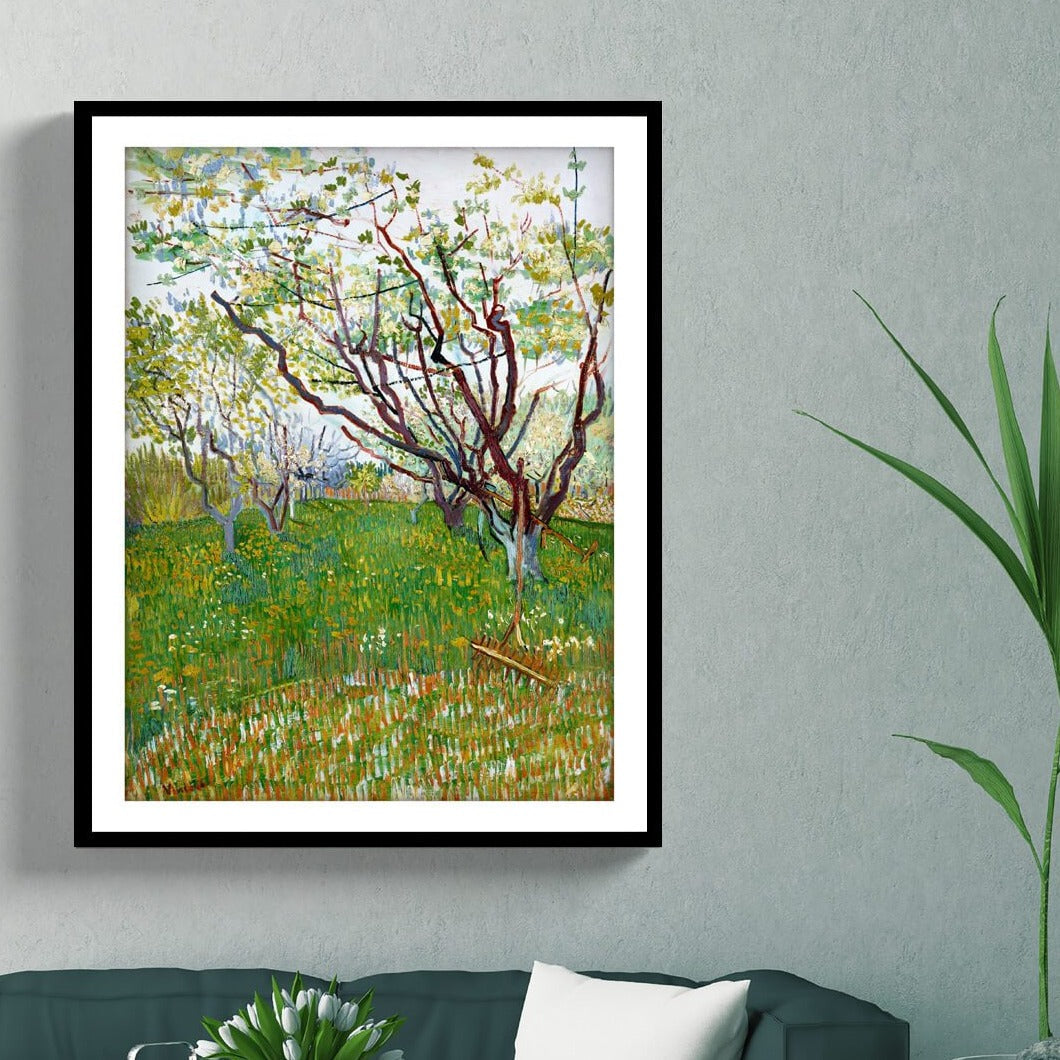 The Flowering Orchard Vincent Van Gogh Painting
