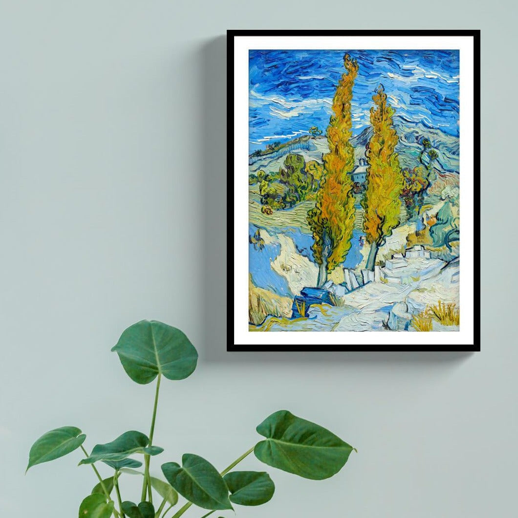 The Poplars at Saint-Remy Vincent Van Gogh Painting