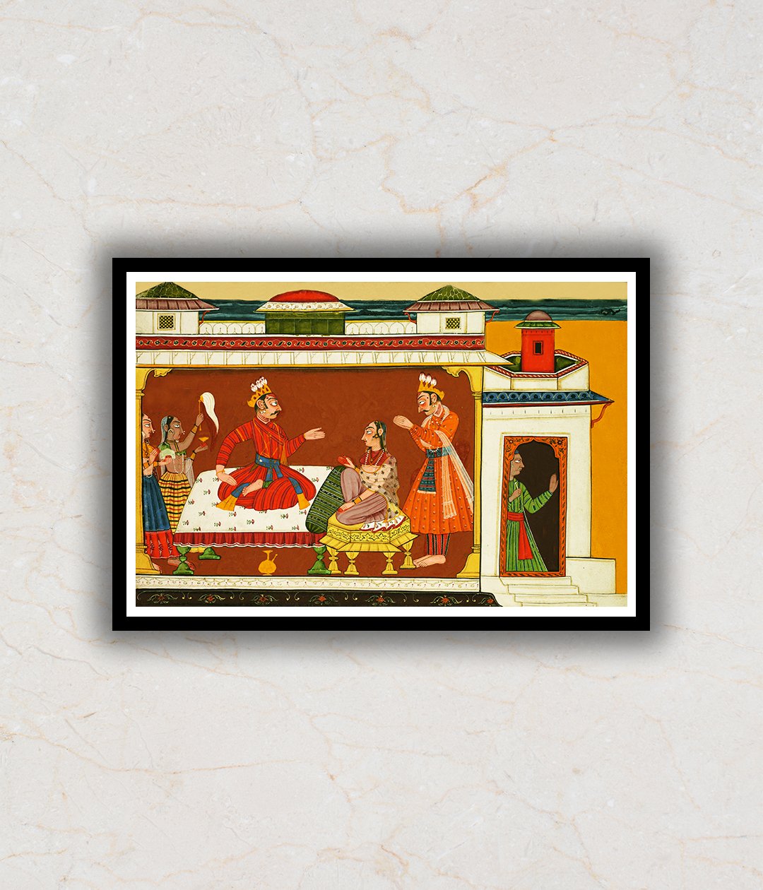 The King's Welcome Tarditional Indian Art Painting For Home Wall Art Decor