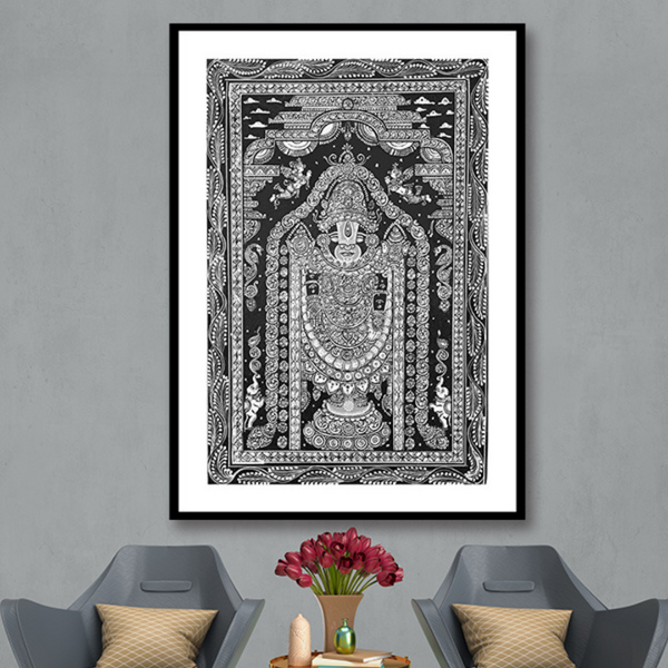 Tirupati Balaji Pattachitra Art Painting For Home Wall Art Decor 2