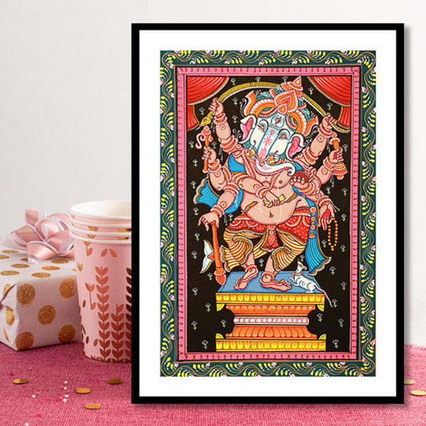 Lord Ganesh/Ganpati Artwork Pattachitra Art Painting For Home Wall Art Decor