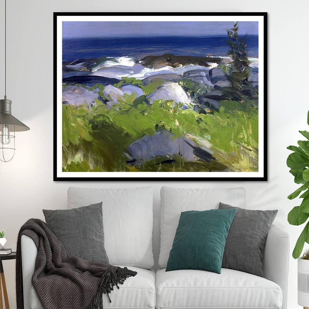 Vine Clad Shore–Monhegan Island By George Bellows Landscape Painting