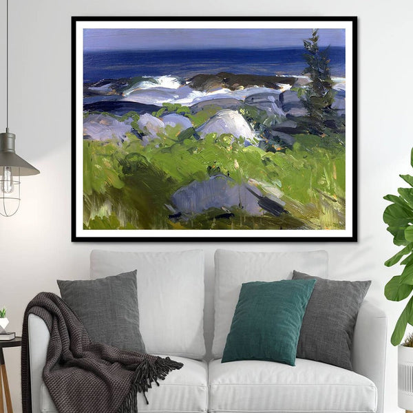 Vine Clad Shore‰ÛÒMonhegan Island By George Bellows Landscape Painting