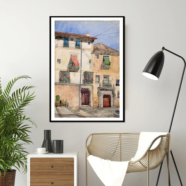 Old House at Segovia, Spain by Cass Gilbert Landscape Painting