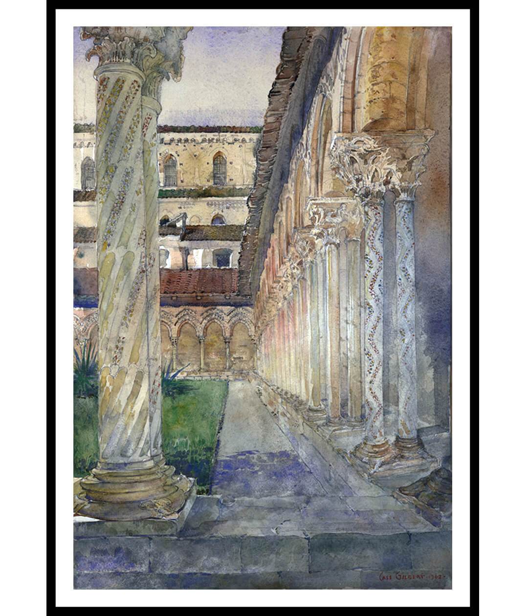Cathedral at Monreale, Sicily ByCass Gilbert Landscape Artwork