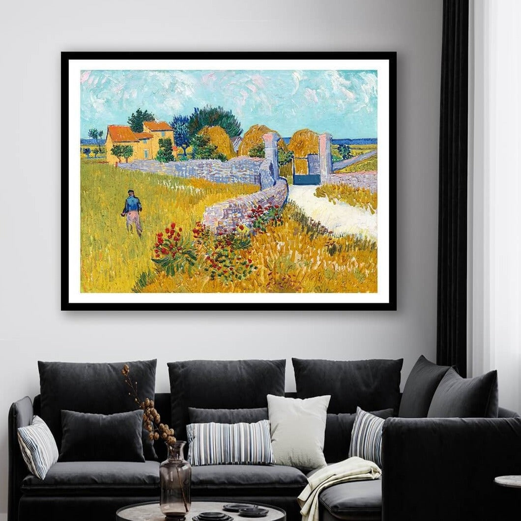 Farmhouse in Provence Vincent Van Gogh Painting 1