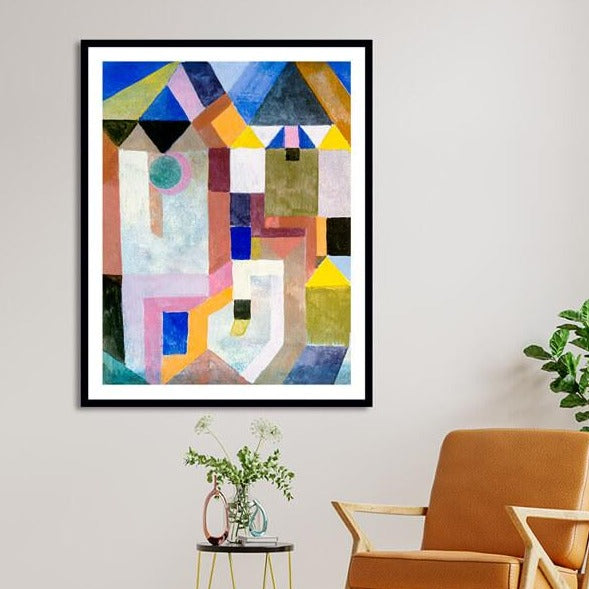 Colorful Architecture Abstract Art by Paul Klee.