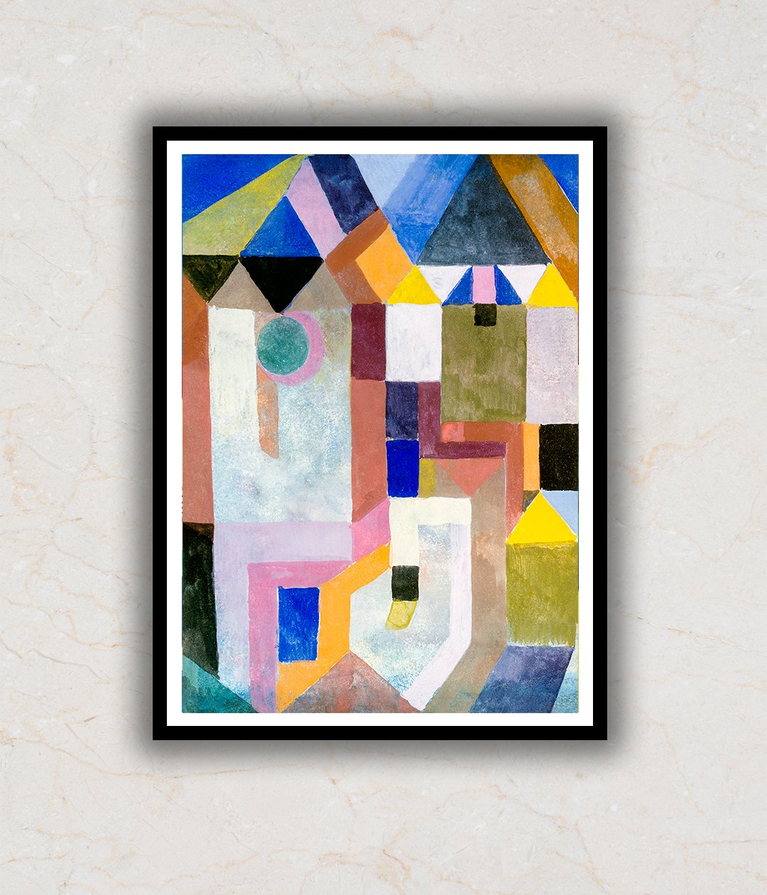 Colorful Architecture Abstract Art by Paul Klee.
