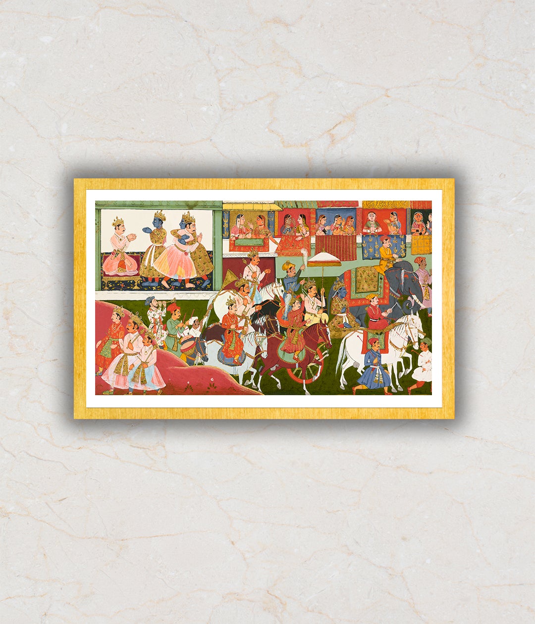Krishna Bids Farewell, Folio From a Bhagavata Purana Artwork Painting For Home Wall Art DŽcor