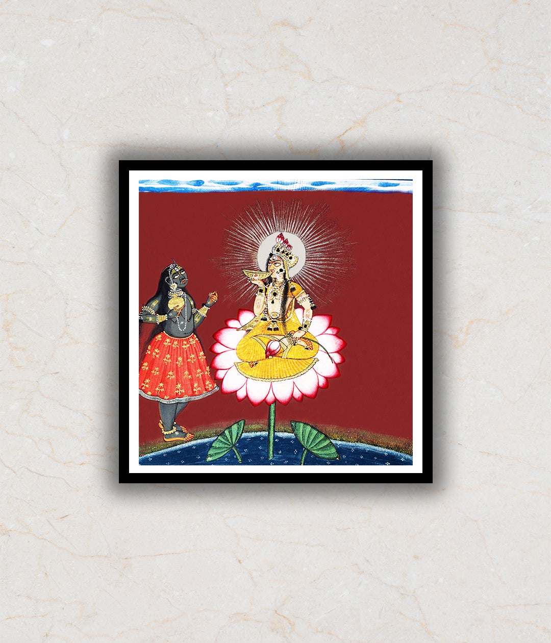Siddha Lakhsmi With Kali Artwork Painting For Home Wall Art DŽcor