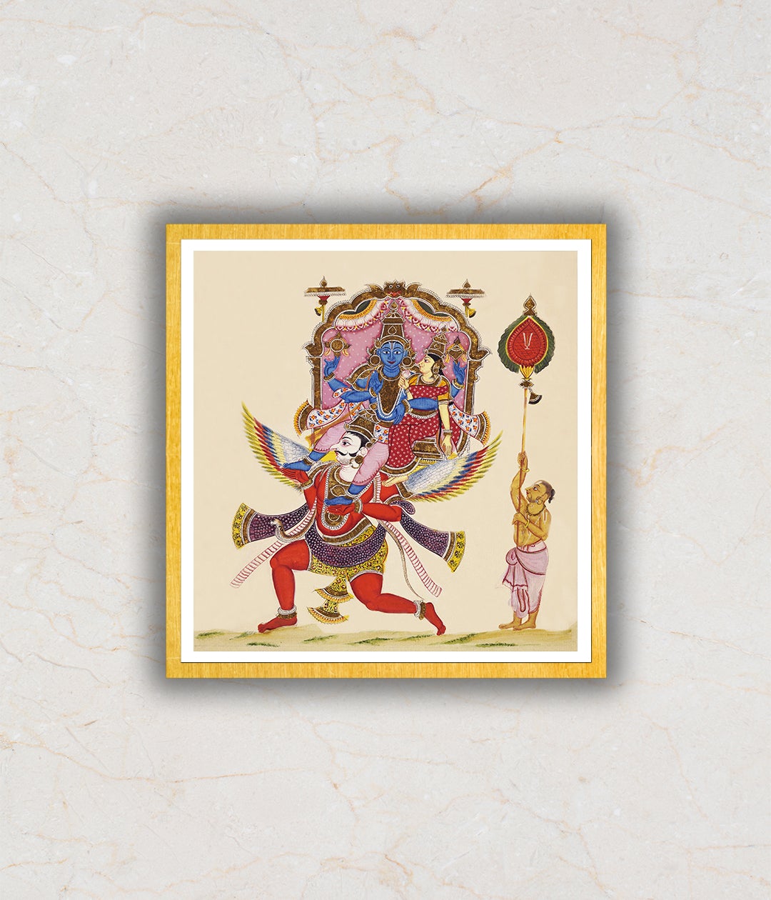 Lakshmi Vishnu Artwork Painting For Home Wall Art DŽcor