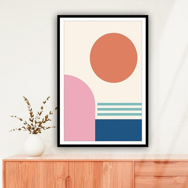 The Apricot Sun Abstract Painting