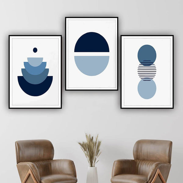Set of 3 The Rotating Perspective Abstract Painting