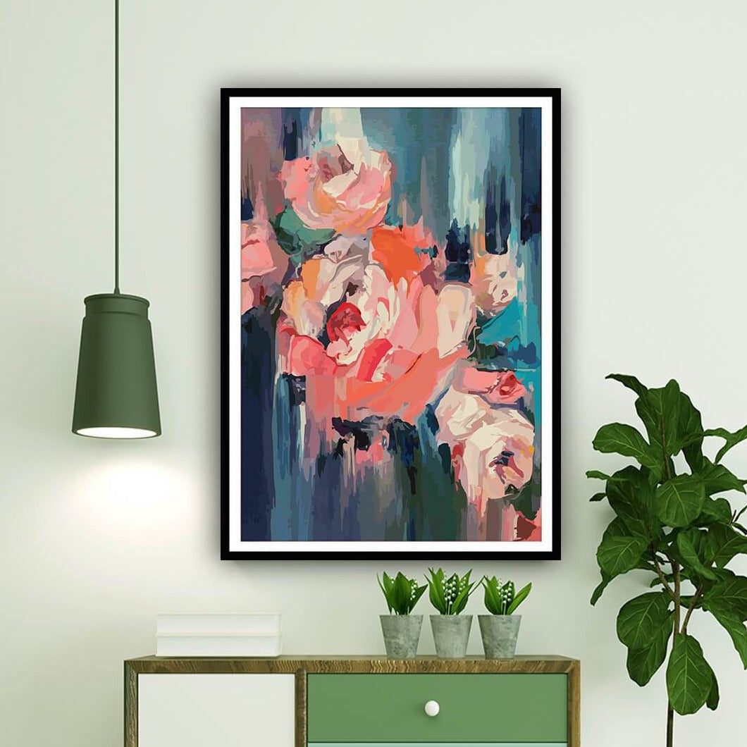 Blossoming Solace Abstract Flower Painting