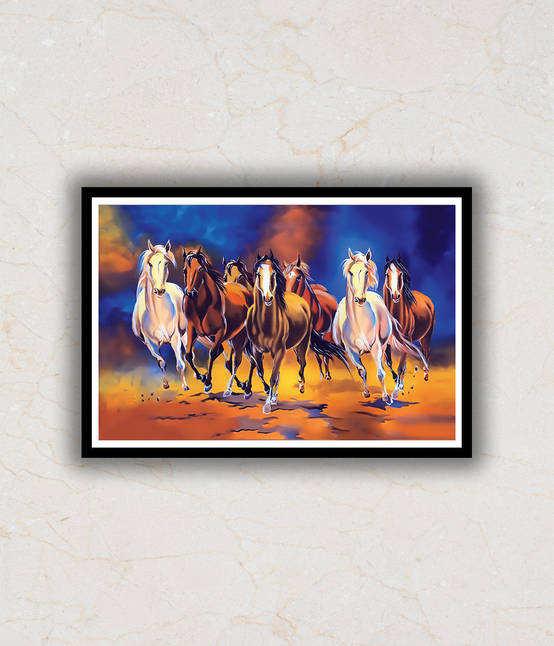 7 Running Horses Painting