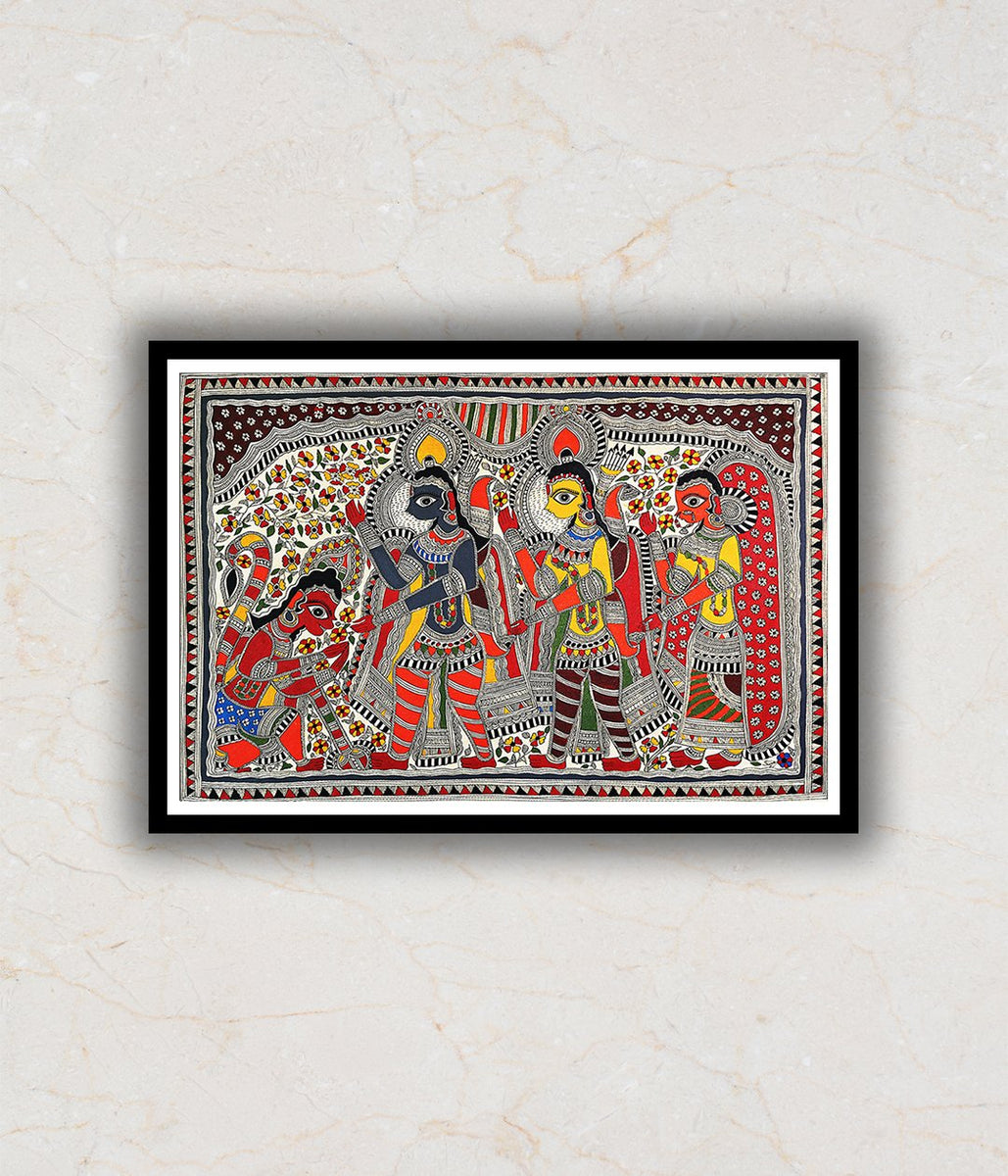 Messenger of Lord Ram Madhubani Art Painting For Home Wall Art Decor ...