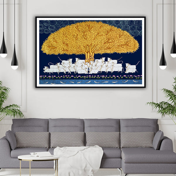 Tree of Life Pichwai Phad Artwork Painting For Home Wall Art Decor