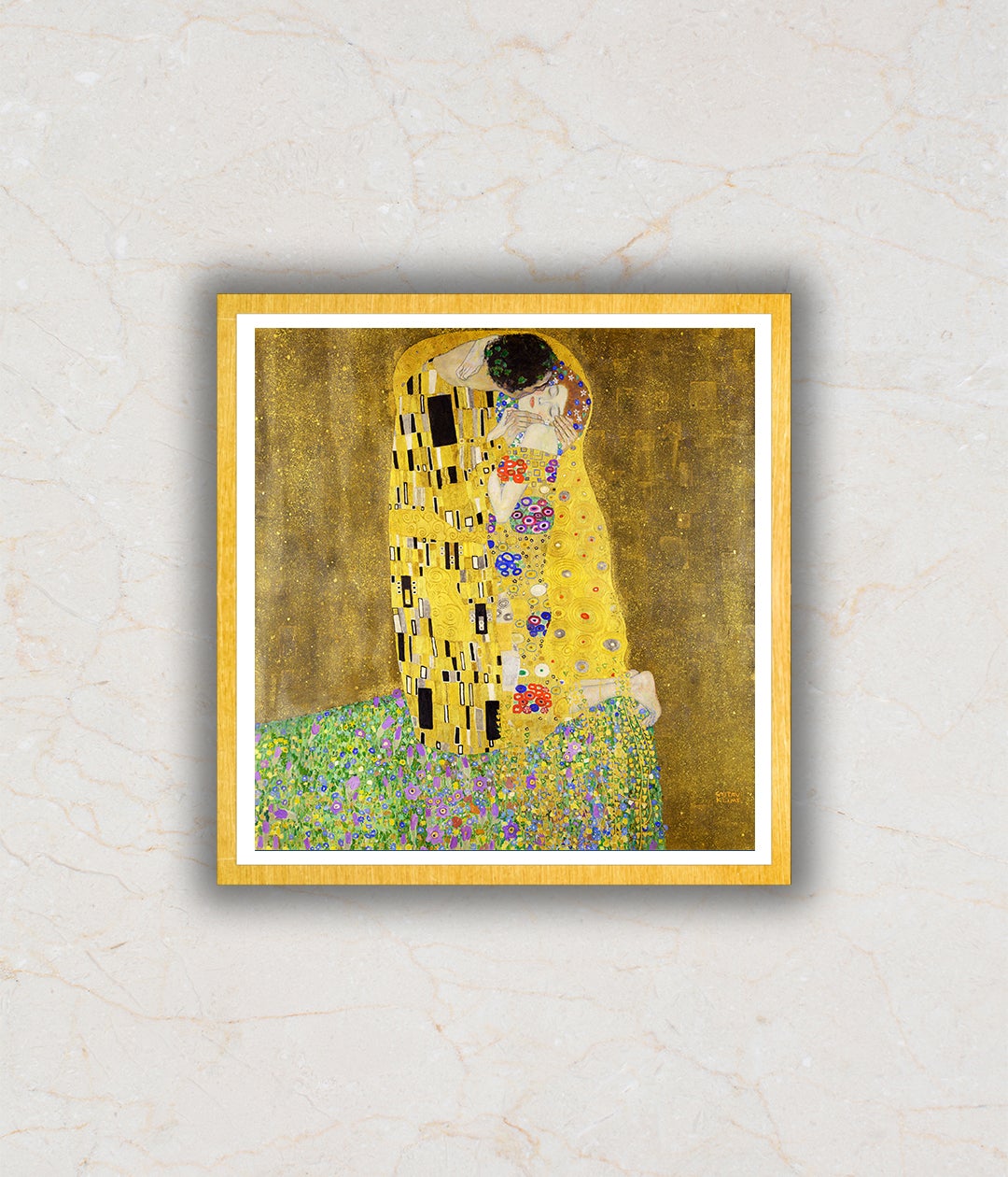 Gustav Klimt 'The Kiss' Modern Abstract Painting Artwork For Home Wall D�_cor