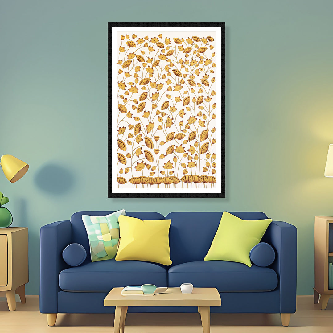 Gold Empire Pichwai Artwork Painting For Home Wall Decor