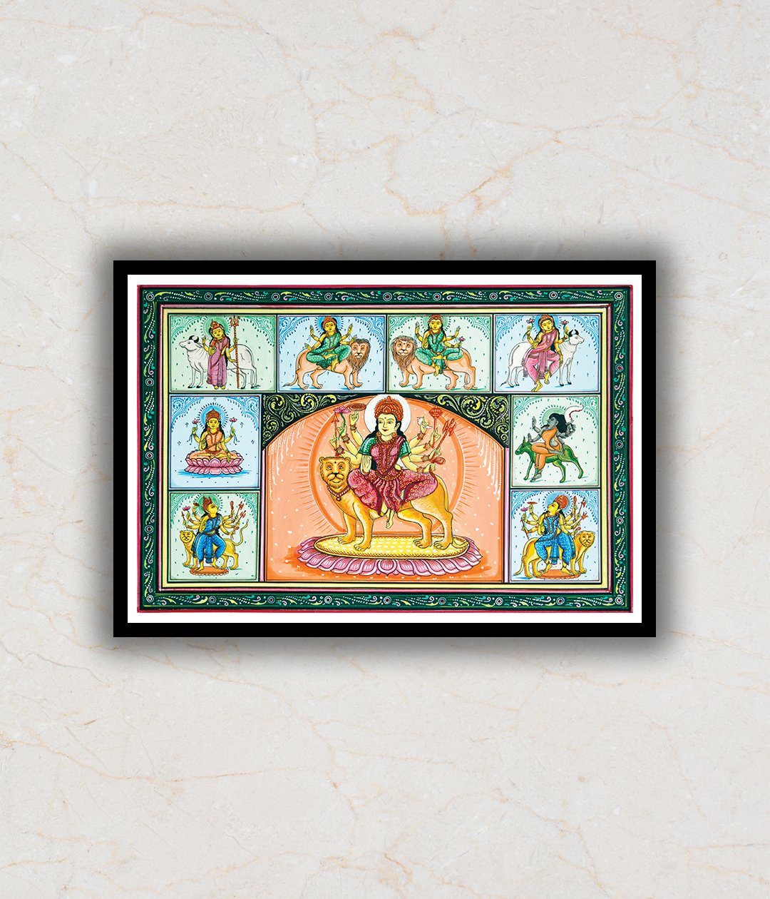 The Incarnations of Durga Pattachitra Art Painting For Home Wall Art Decor