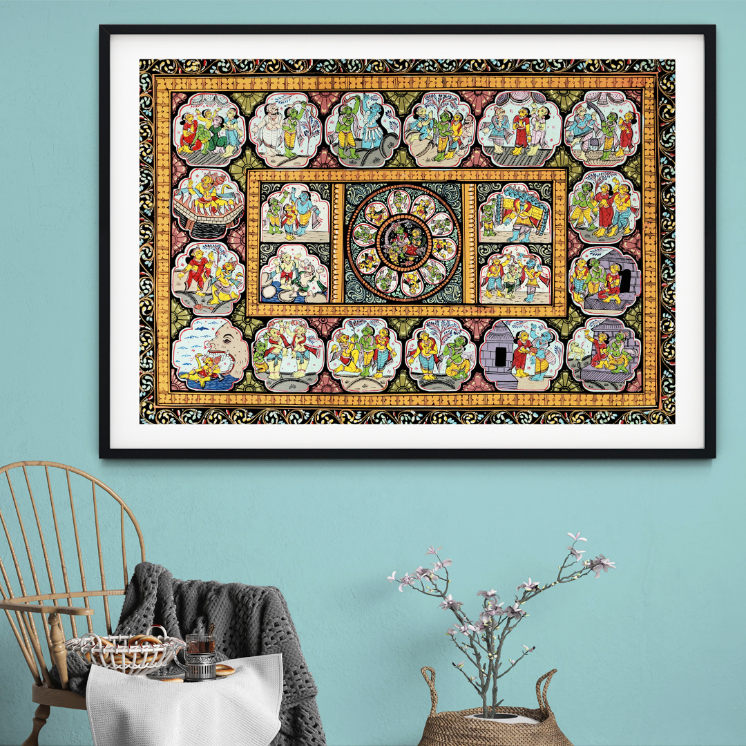 The Legend of Ramayana Pattachitra Art Painting For Home Wall Art Decor