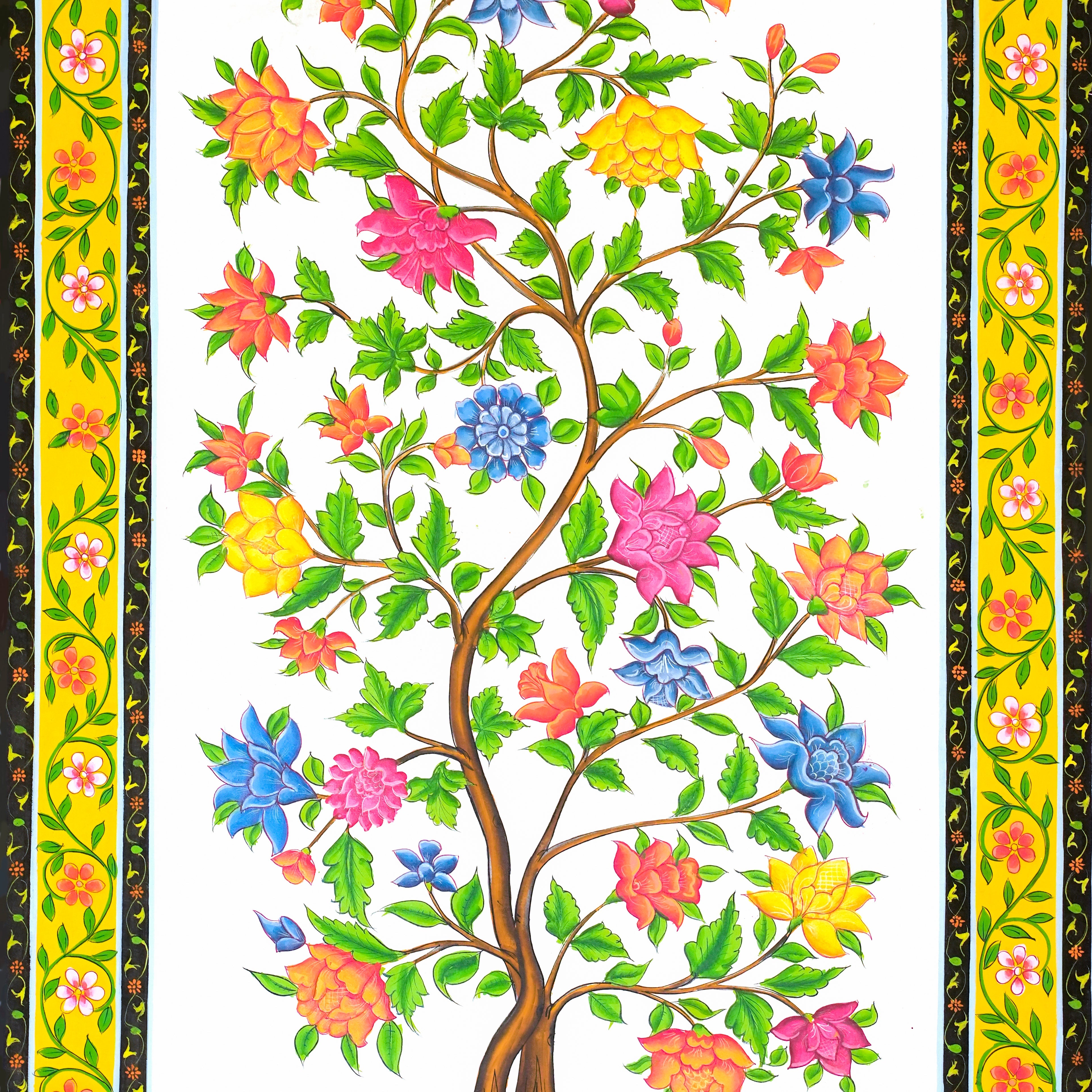Blossom Kalamkari Artwork Painting For Home Wall Decor
