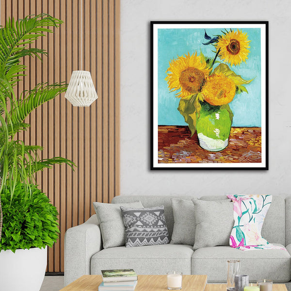 Three Sunflowers Artwork Painting For Home Wall Art D•À__cor By Vincent Van Gogh