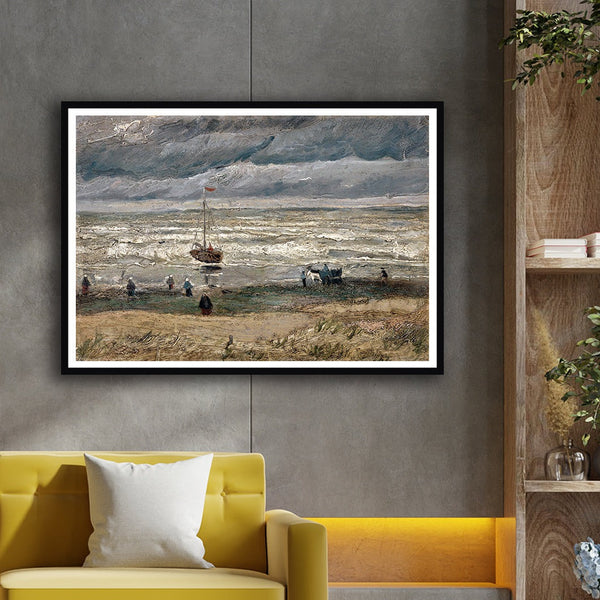 Beach at Scheveningen in Stormy Weather Artwork Painting For Home Wall Art D‰ۢÌÛ__cor By Vincent Van Gogh