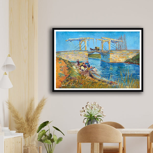 The Langlois Bridge at Arles with Women Washing (1888) Artwork Painting For Home Wall Art D‰ۢÌÛ__cor By Vincent Van Gogh