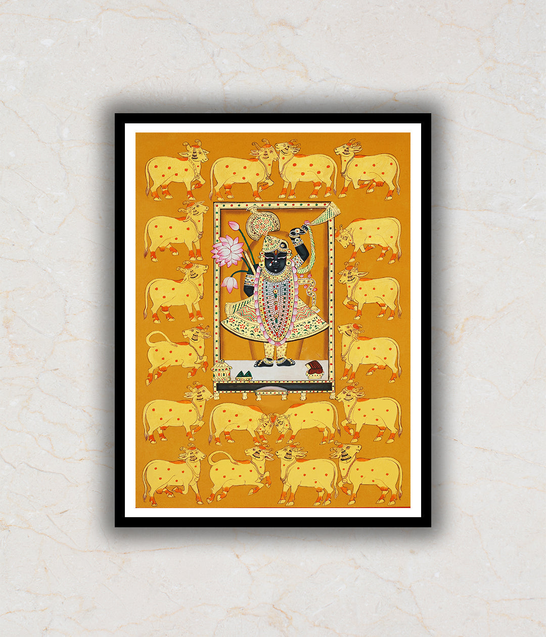 Shrinath ji Cows Gold Pichwai Art Painting For Home Wall Art Decor 2