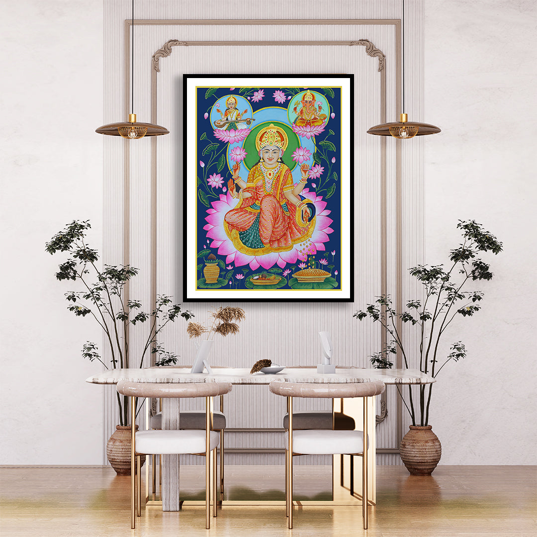 Goddess Lakshmi Artwork Painting For Home Wall Decor