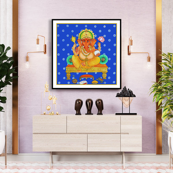 Ganesha Ji Artwork Painting For Home Wall Decor