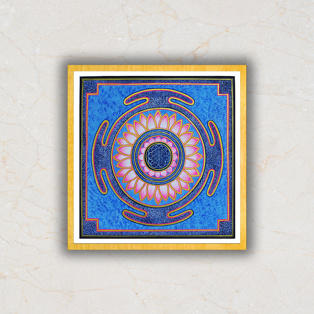 Flower of Life Yantra Artwork Painting For Home Wall DŽcor