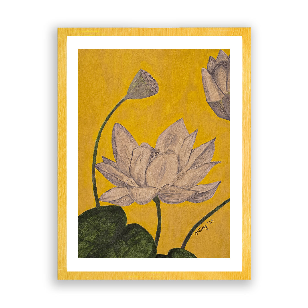 Minimal Floral 2 Artwork Painting by Anurag Anand For Home Wall Art