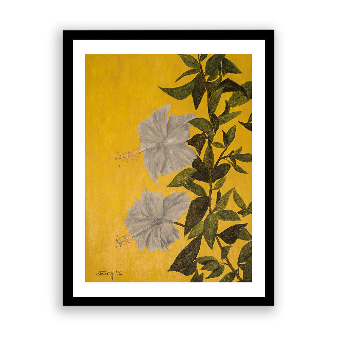 Minimal Floral 3 Artwork Painting by Anurag Anand For Home Wall Art