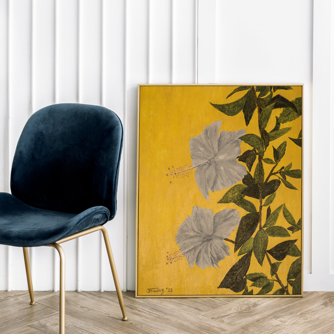 Minimal Floral 3 Artwork Painting by Anurag Anand For Home Wall Art