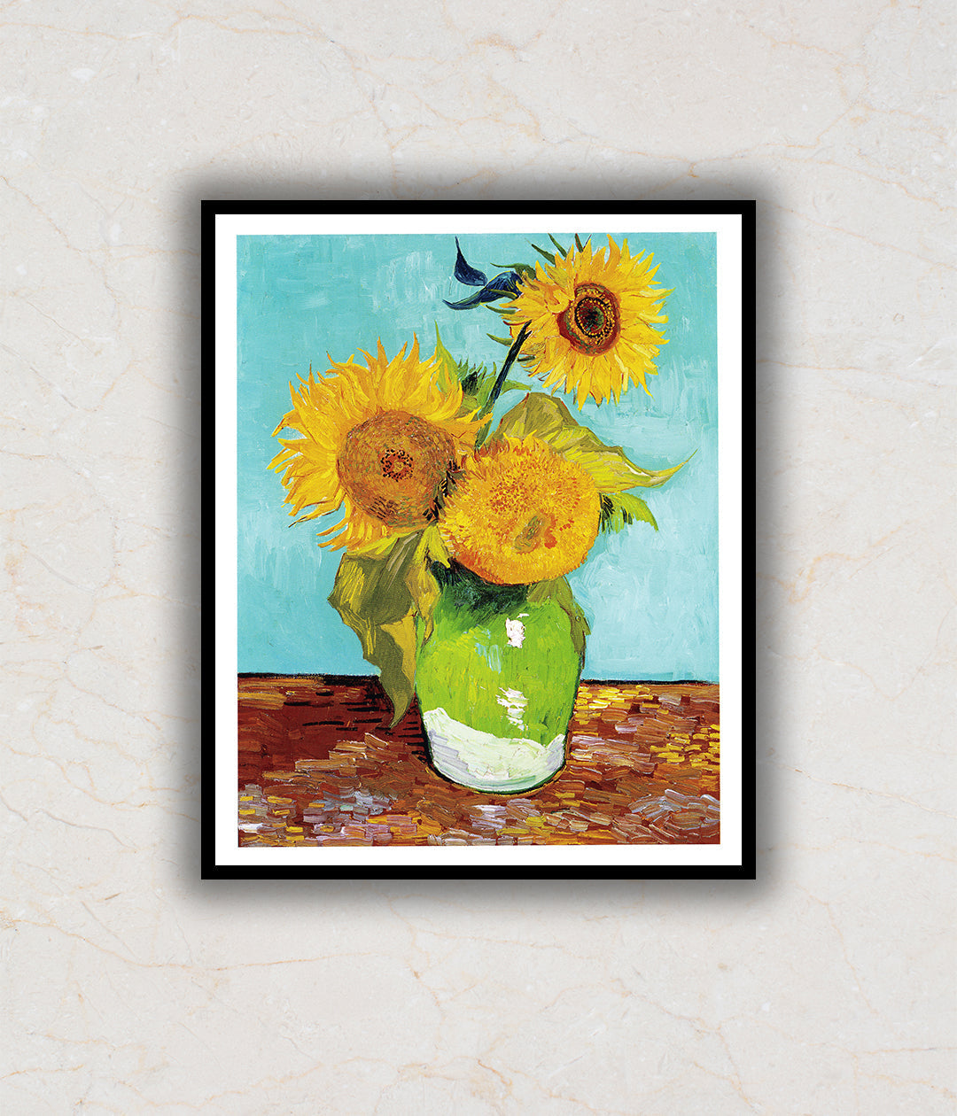 Three Sunflowers Artwork Painting For Home Wall Art D�_cor By Vincent Van Gogh