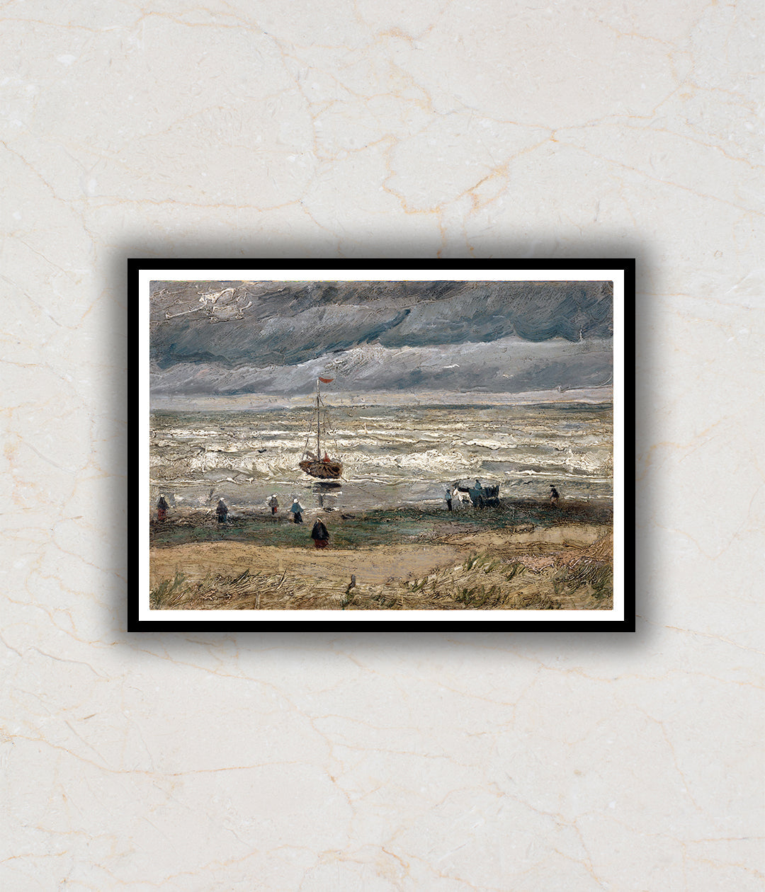 Beach at Scheveningen in Stormy Weather Artwork Painting For Home Wall Art D�_cor By Vincent Van Gogh