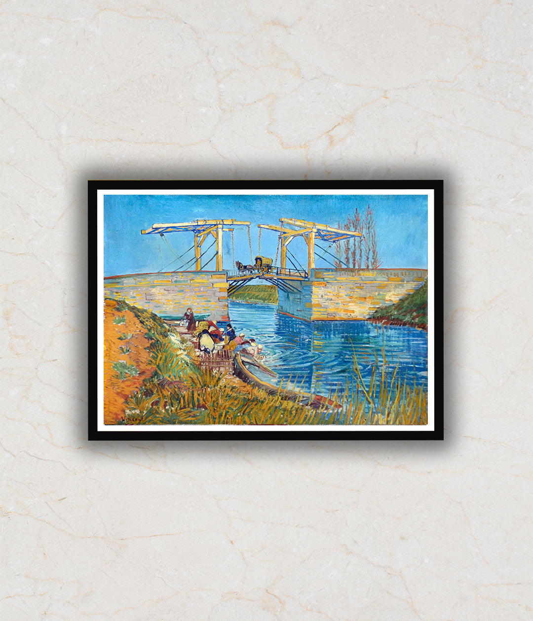 The Langlois Bridge at Arles with Women Washing (1888) Artwork Painting For Home Wall Art D�_cor By Vincent Van Gogh