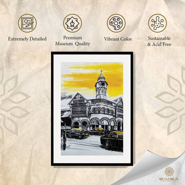 Crawford Market Mumbai Painting Artwork By Bharat For Home Wall