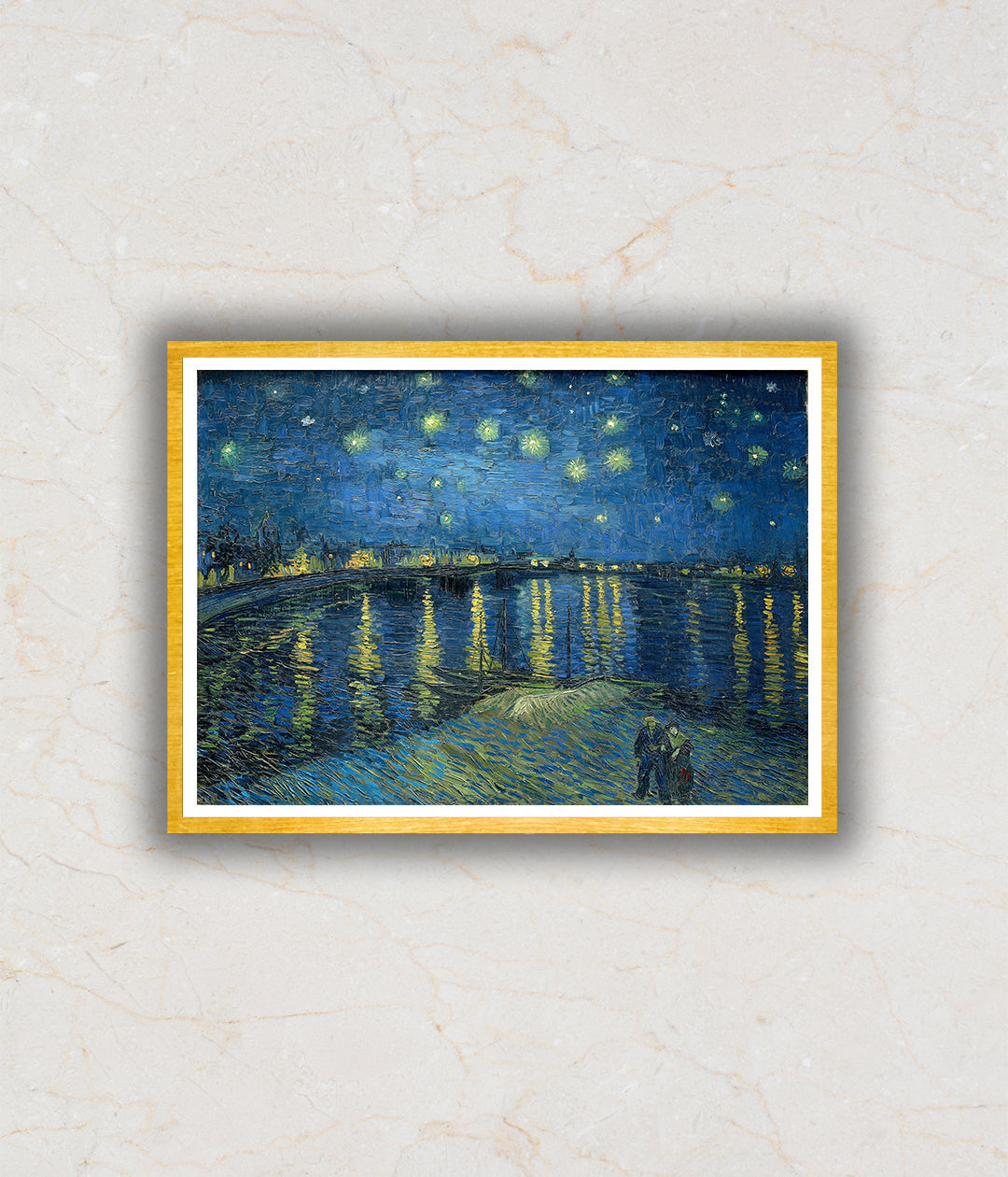 Starry Night Over the Rhone Artwork Painting For Home Wall Art D�_cor By Vincent Van Gogh