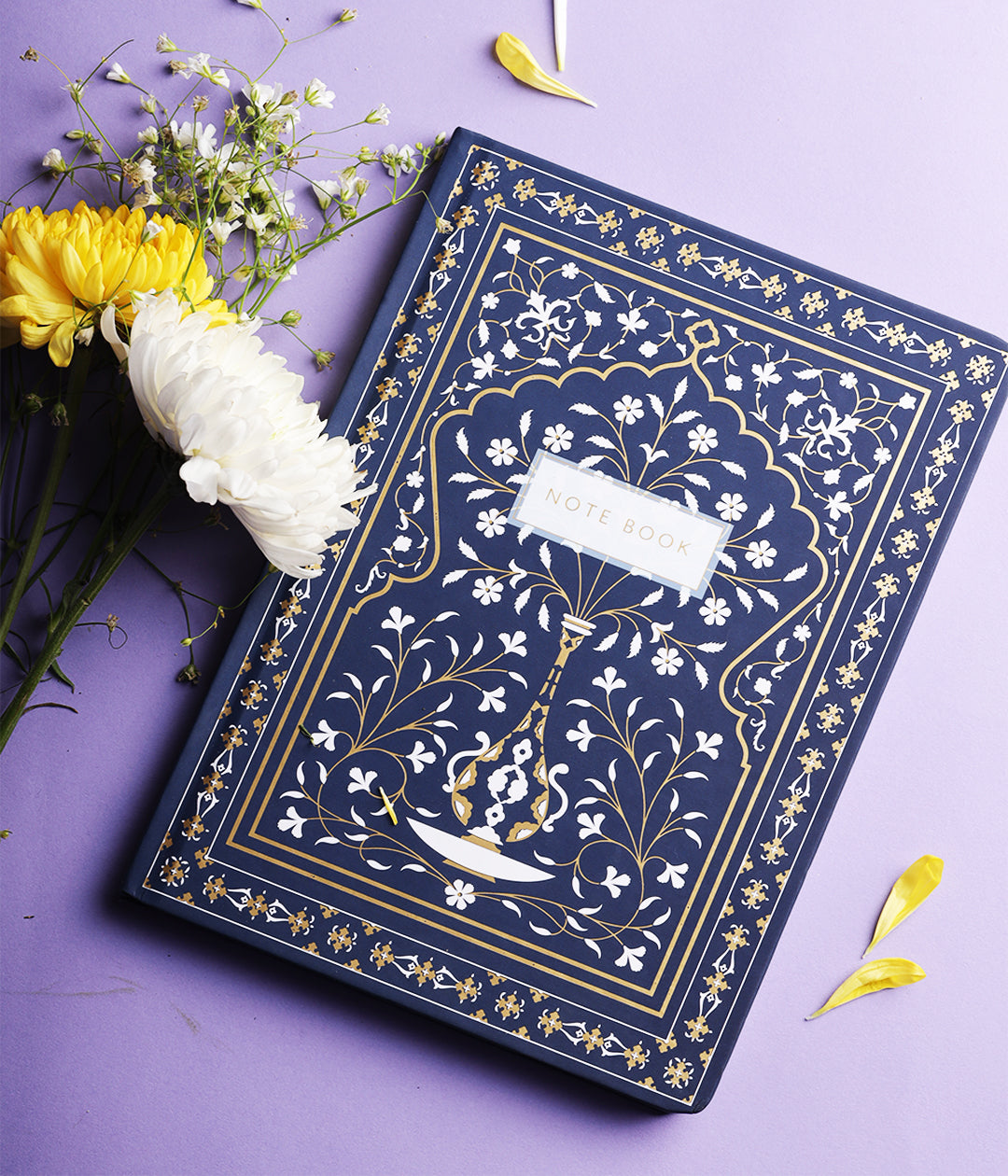 Indigo Empire Hardbound Notebook Journal Diary with Gold Foil Accents