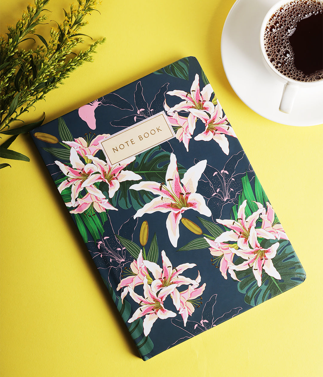 Paint Me Bloom Hardbound Notebook Journal Diary with Matt Lamination Accents