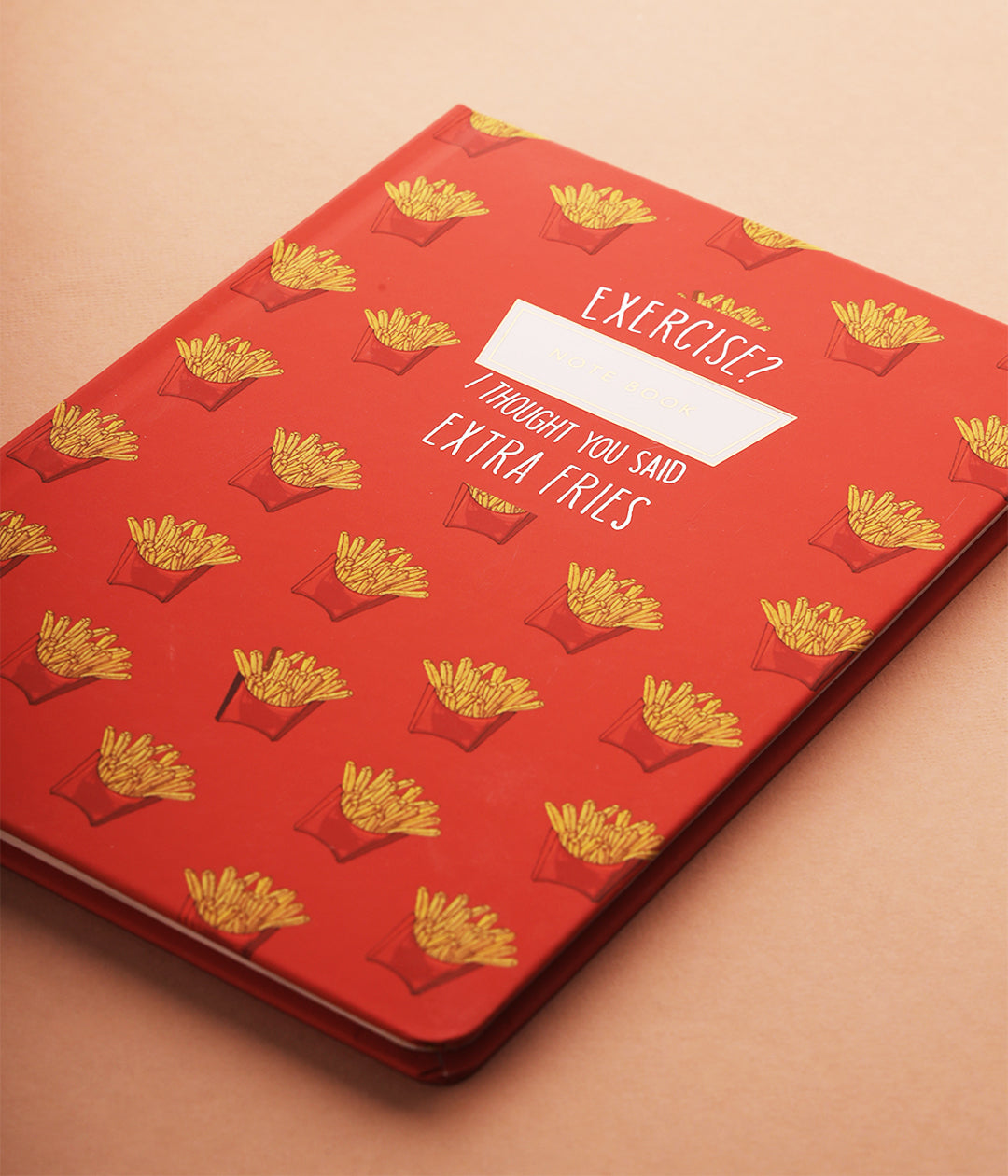 It's Fries-Day! Hardbound Notebook Journal Diary with Silver Foil Accents