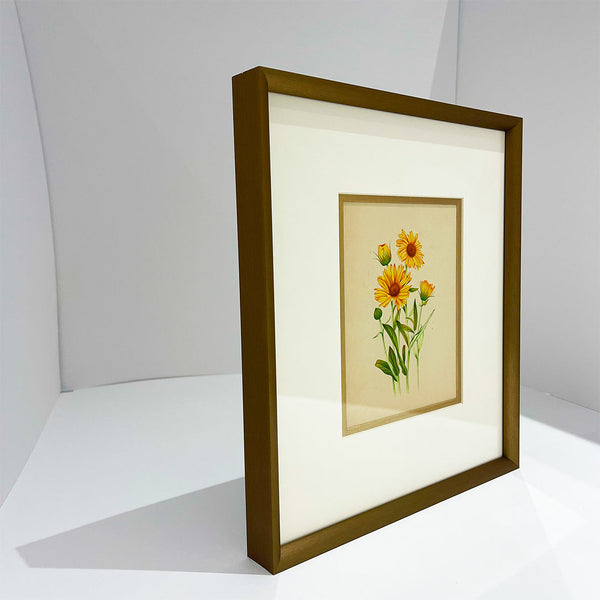 Sunflower Metal Framed Floral Artwork Painting