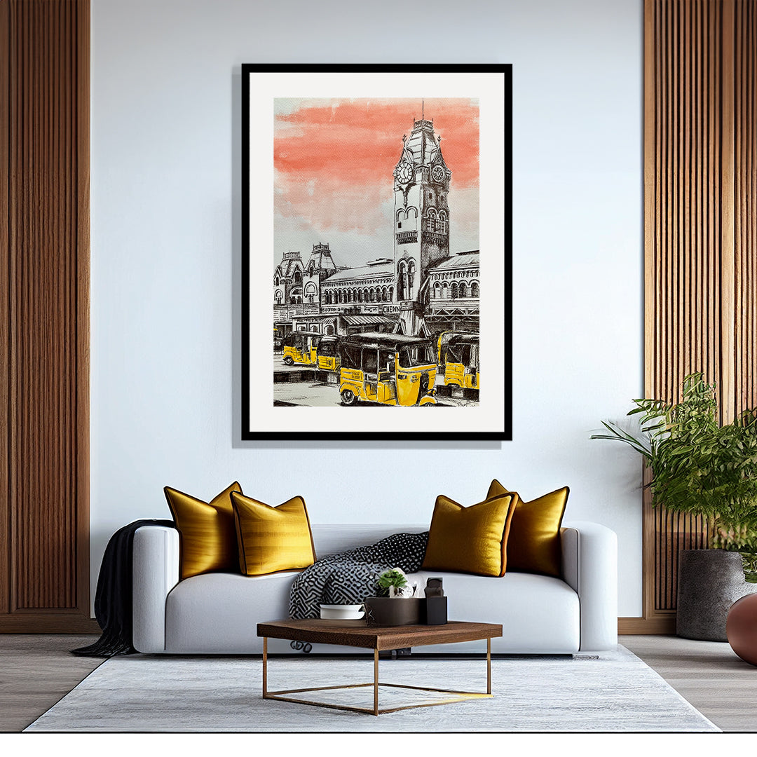 Madras Central Painting Artwork By Bharat For Home Wall