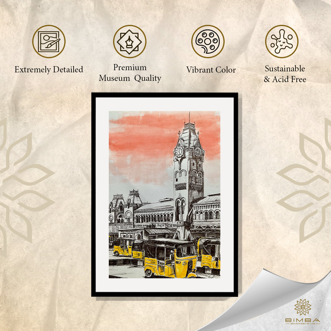 Madras Central Painting Artwork By Bharat For Home Wall