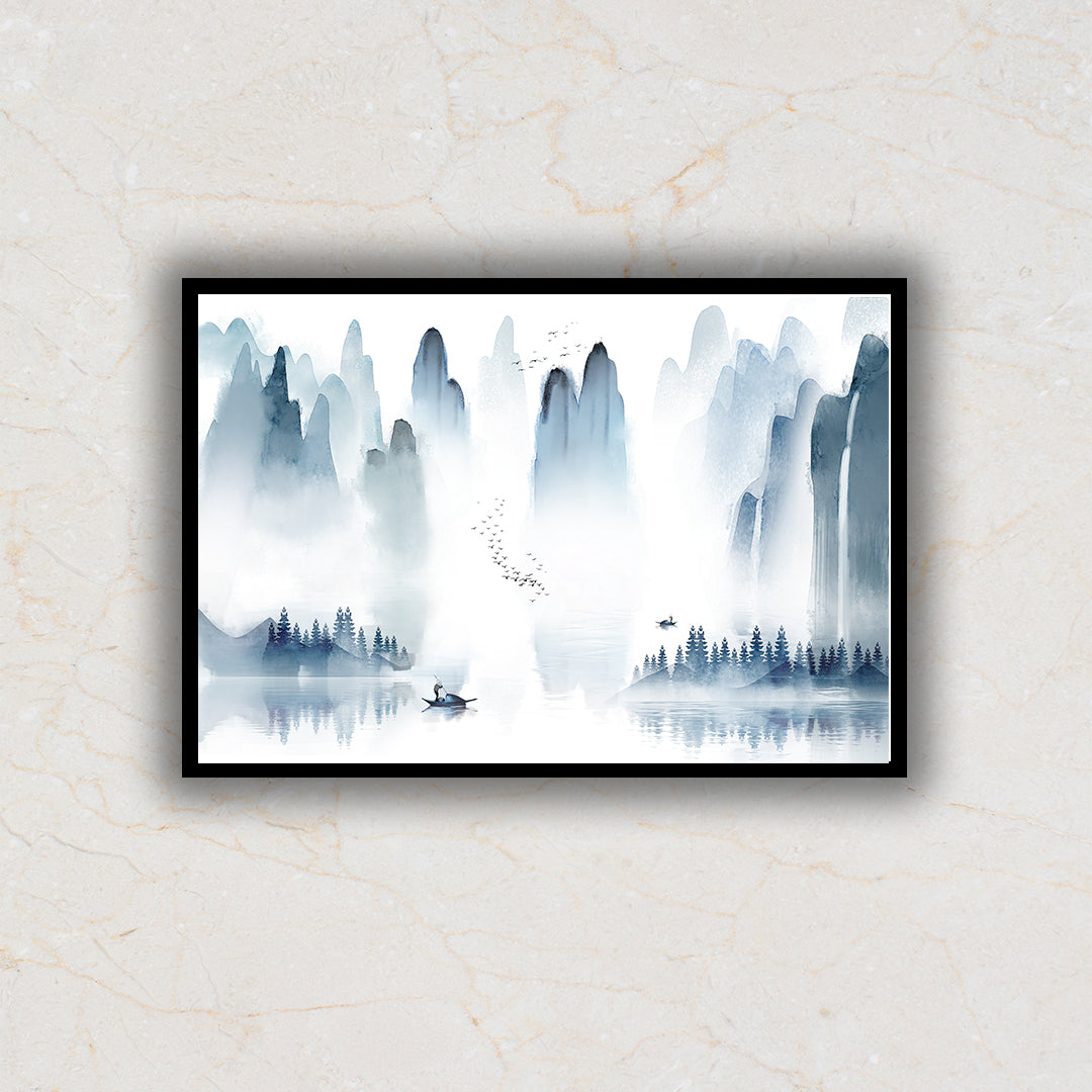 Mystic Falls Abstract Art Painting For Home Wall Decor
